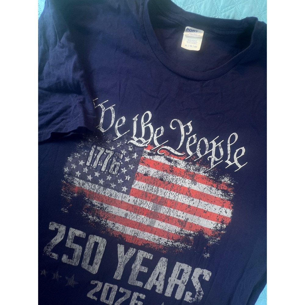 We The People 250 Years 2026 USA Flag Graphic Tee